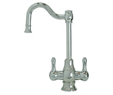 Hot & Cold Water Faucet with Traditional Double Curved Body & Curved Handles